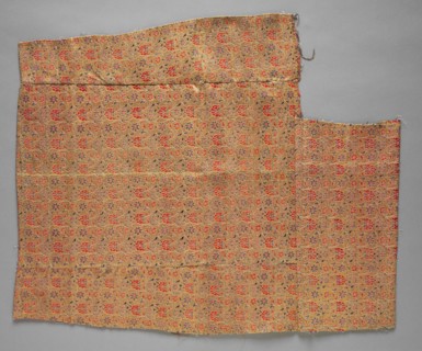 Fragments, 1700s. Iran, 18th century. Silk, brocaded, with metal thread weft; overall: 67.3 x 56.1