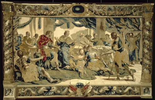 Cupid disguised as Aeneas's son, presents gifts to Dido, 1679. Giovanni Francesco Romanelli
