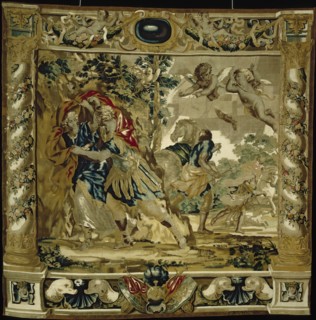 Dido and Aeneas seek shelter from a storm, 1679. Giovanni Francesco Romanelli (Italian, 1610-1662),