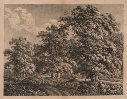 Landscape and Three Figures. Carl Wilhelm I Kolbe (German, 1757-1835). Engraving
