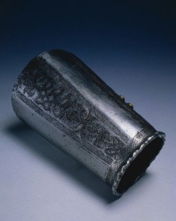 Vambrace, c. 1560. Germany, Augsburg, 16th century. Steel, etched and lightly embossed with