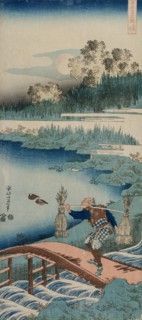 The Rush Gatherer, from the series A True Mirror of Chinese and Japanese Poetry, 1834-1835.
