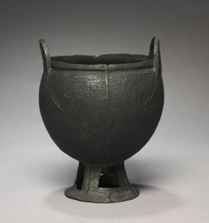 Cauldron on High Rounded Foot, 2nd-1st Century BC. China, Ordos Region, Han dynasty (202 BC-AD 220)