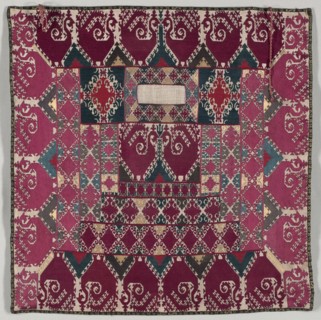 Wedding Veil, 1800s. Tajikistan, Tajik tribe, 19th century. Silk, cotton, embroidery; average: 76.2
