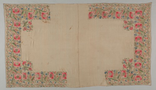 Embroidered Towel (Havlu), 19th century. Turkey, 19th century. Embroidery: silk and metallic