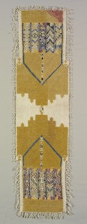 Embroidered Band for Curtain, 1800s. Morocco, Chechauen, 19th century. Embroidery: silk on linen