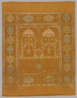 Coverlet, 19th century. Turkey, 19th century. Silk; average: 152.5 x 124.5 cm (60 1/16 x 49 in.).
