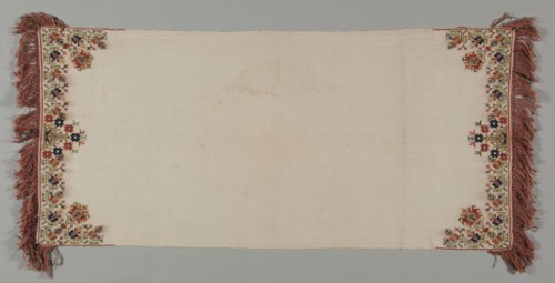 Embroidered Towel (Peshkir), 19th century. Turkey, 19th century. Embroidery: silk on cotton tabby
