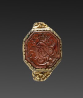 Seal Ring, 1700s. Germany, 18th century. Gilded metal; diameter: 2.1 cm (13/16 in.).
