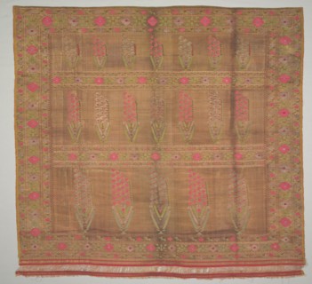 Fragment of a Sari, 1700s - 1800s. India, Aurangabad ?, 18th-19th century. Brocade; overall: 99.1 x