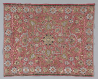 Embroidered Textile, 18th century. Turkey ?, 18th century. Embroidery: silk, and gold and silver