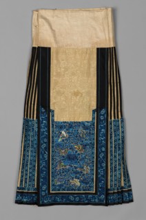 Skirt, late 1870s - early 1880s. China, late 19th century. Embroidery, silk; overall: 100.5 x 80.7