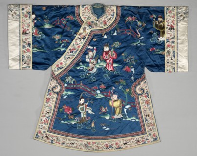 han Woman's Coat, later 1800s. China, late 19th century. Embroidery, silk and gold thread; overall:
