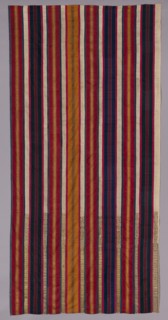 Embroidered Curtain, 17th-18th century. Tunisia, Djerba, 17th-18th century. Embroidery; silk and
