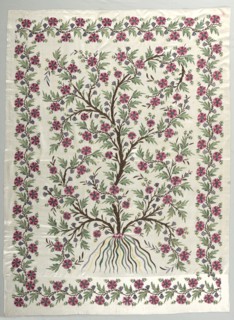 Cover (or Hanging), c. 1899. India, late 19th century. Embroidery, silk; overall: 223.5 x 165.1 cm