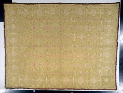 Embroidered Bedspread, 17th-18th century. Portugal, 17th-18th century. Embroidery; silk on linen;