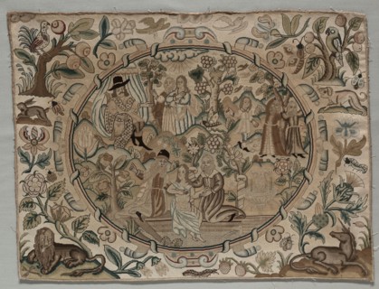 Embroidery au Petit Point, 1625 - 1649. England, 17th century, Charles I Period (1625-1649).
