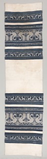 Woven Towel, 1400s (or later). Italy, Perugia, 19th century. Cotton; supplementary weft; overall: