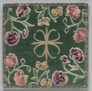 Pouch for the Chalice Cover, 1700s. Italy, 18th century or later. Embroidered satin and silk;
