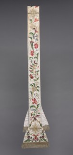 Embroidered Stola, 1700s. Italy or Spain, 18th century. Embroidery; silk and metal on satin;