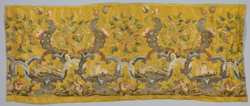 Embroidered Band, 1700s. Italy, 18th century. Embroidery; silk and metallic threads; overall: 89.6