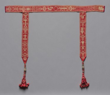 Knitted Bible Mark (One of Four), 18th-19th century. Spain, 18th-19th century. Knitted silk;