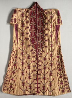 Chyrpy (cloak), 19th century. Uzbekistan, Bukhara, 19th century. Embroidery; silk on cotton;