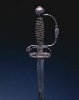 Small Sword, c. 1730. Italy, 18th century. Steel, iron, copper wire, wood; overall: 95.2 cm (37 1/2