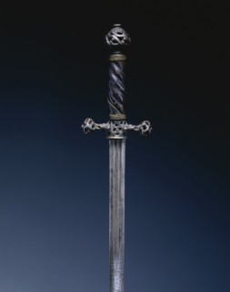 Pillow Sword, c. 1650. Italy, 17th century. Steel, pierced; leather and wood; overall: 93 cm (36