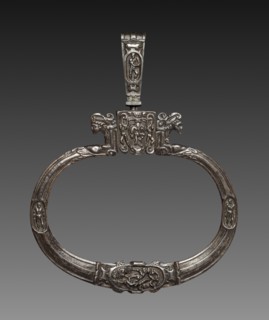 Purse Strap, 1500s. Italy, 16th century. Chiseled steel; overall: 16.3 x 12.7 cm (6 7/16 x 5 in.)