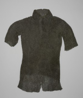 Hauberk, 1400s. European, 15th century. Riveted steel rings; close woven; overall: 110.5 cm (43 1/2