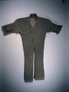 Hauberk, 1400s. European, 15th century. Fine steel rings; leather collar; overall: 124.5 cm (49 in