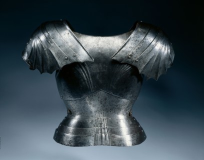 Gothic Backplate, c. 1475-1500. Germany, late 15th Century. Steel, modern leather straps; overall: