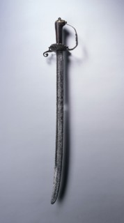 Hunting Sword, c. 1700. Netherlands, early 18th Century. Steel, wood, brass; overall: 81.3 cm (32