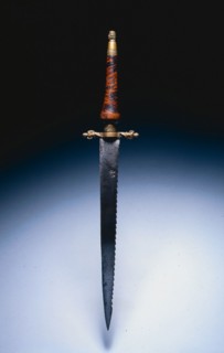 Officer's Plug Bayonette, c.1690. England, 17th century. Steel serrated blade, brass, and wood;