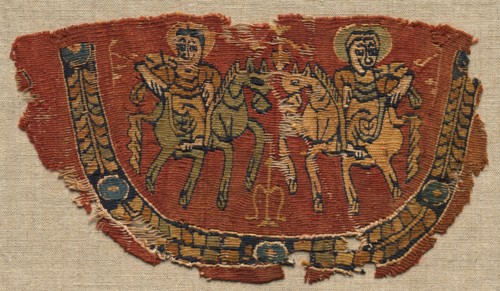 Fragment of an Ornamental Border of a Tunic, 800s. Egypt, late Abbasid or Tulunic period, 9th