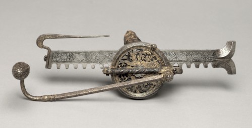 Cranequin with Arms of Elector Augustus I of Saxony, c. 1553-1573. Germany, Saxony, 16th century.