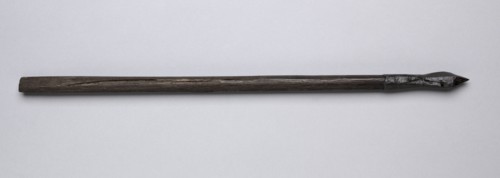 Crossbow Bolt, 1500s-1600s. Germany, 16th-17th century. Wood, leather, steel; average: 37.2 cm (14