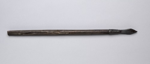 Crossbow Bolt, 1500s-1600s. Germany, 16th-17th century. Wood, leather, steel; average: 37.2 cm (14