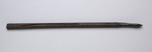 Crossbow Bolt, 1500s-1600s. Germany, 16th-17th century. Wood, leather, steel; average: 37.2 cm (14