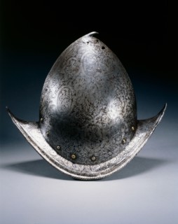 Pear Stalk Cabasset, 1580-1600. North Italy, Brescia(?), late 16th Century. Steel, etched, roped