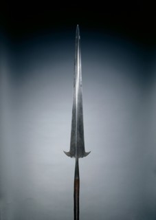 Partisan, c. 1550-1600. Italy, 16th century. Steel, etched; oval wood haft; overall: 236.2 cm (93