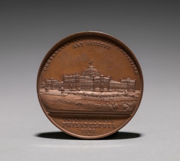 Medal: Commemorating the Centennial International Exhibition, 1876, 1876. America, 19th century.