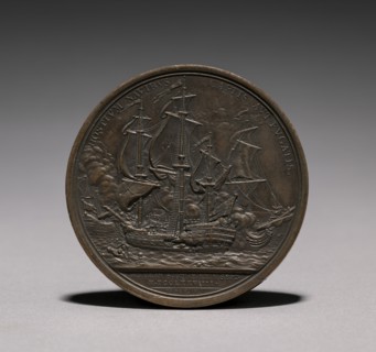 Medal: John Paul Jones (reverse). Jules Dupré (French, 1811-1889). Bronze; diameter: 5.8 cm (2 5/16