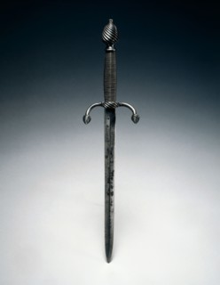 Parrying Dagger, c. 1600. Germany, early 17th Century. Steel, wire grip with arched quillions and