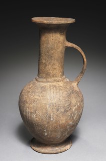 Jug, c. 1450-1200 BC. Cyprus, Late Cypriot II. Base-ring ware; diameter: 13.2 cm (5 3/16 in.);
