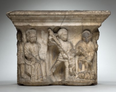 Engaged Capital, 1400s. Southern France, Abbey of Larreule, near Tarbes, 15th century. Limestone;