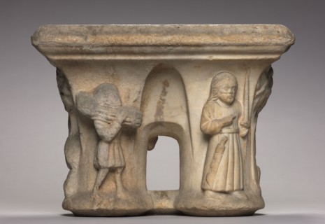 Engaged Capital, 1400s. Southern France, Abbey of Larreule, near Tarbes, 15th century. Limestone;