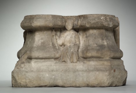 Double Column Base, late 1400s. France, late 15th century. Marble; overall: 30.5 x 49.1 x 25.4 cm