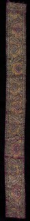 Narrow Strip used as Galloon, 1700s - 1800s. India, 18th-19th century. Lampas weave with unbound